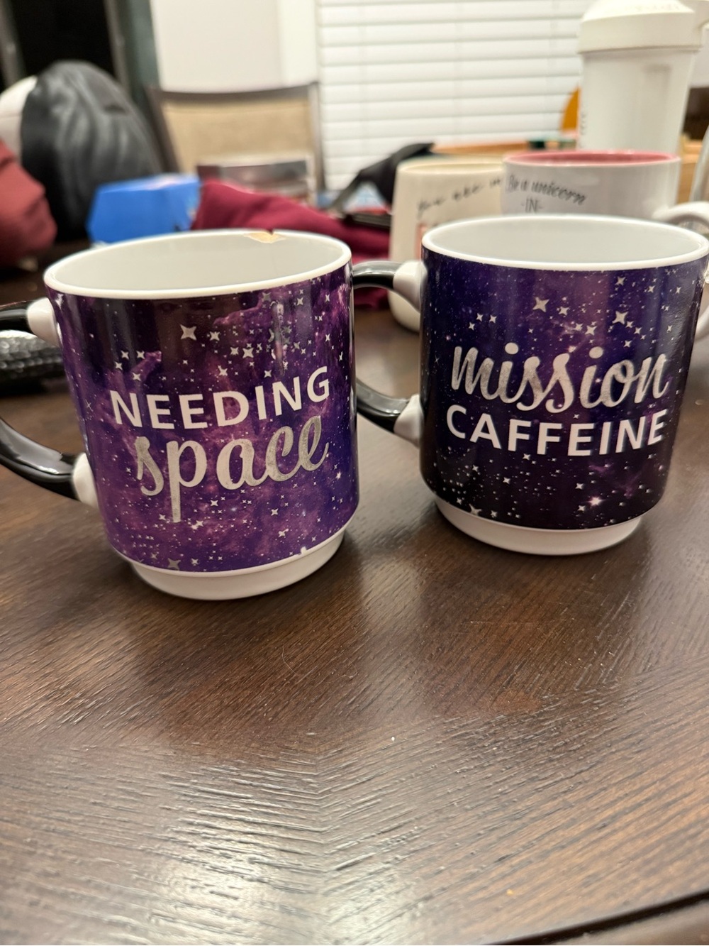 Set of galaxy coffee mugs